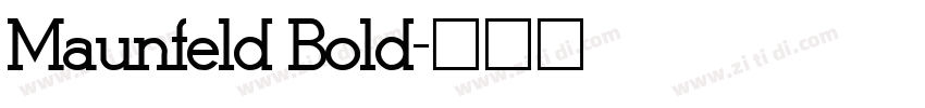 Maunfeld Bold字体转换